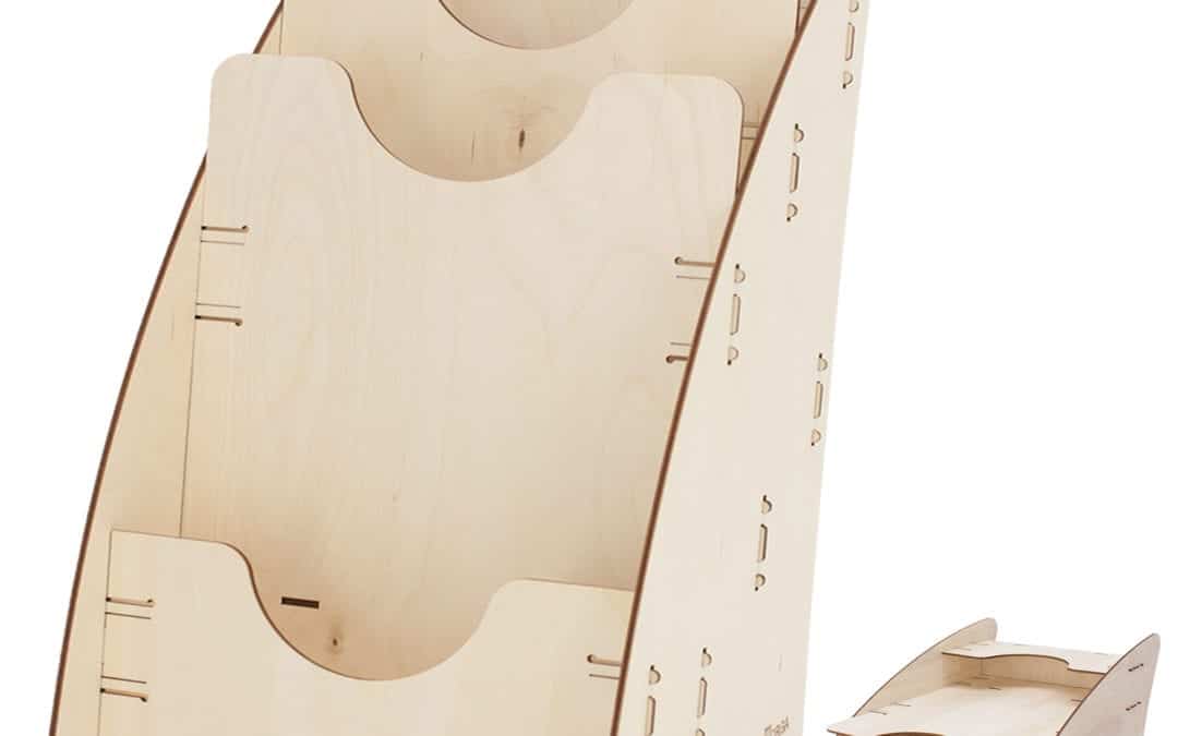 Brochure stand made of wood – myORGA®